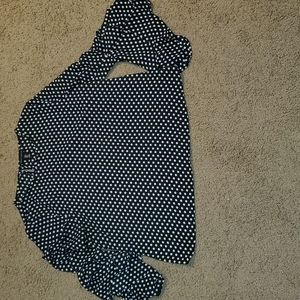 Loose Casual Women's Polka Dot Blouse w/ Bell Sleeves
